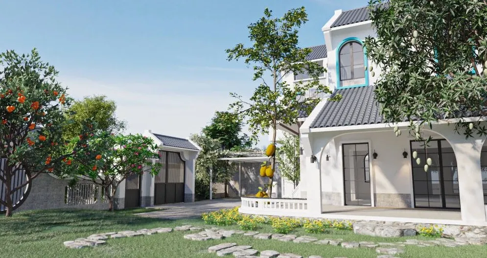  5 mẫu nhà vườn phong cách Indochine cực đẹp