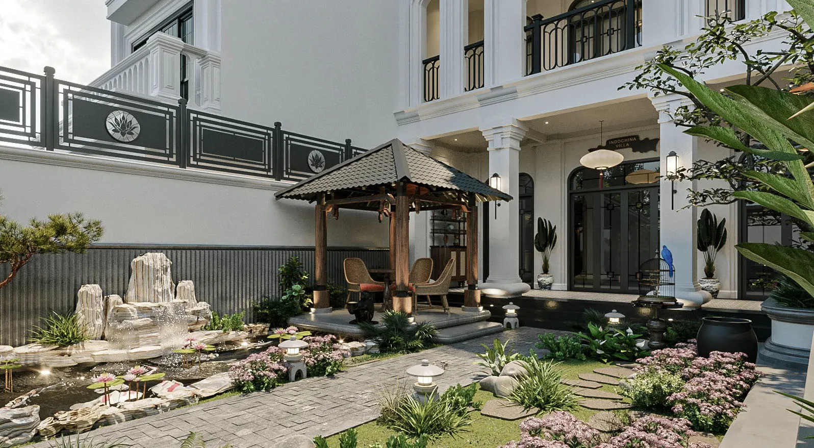  5 mẫu nhà vườn phong cách Indochine cực đẹp